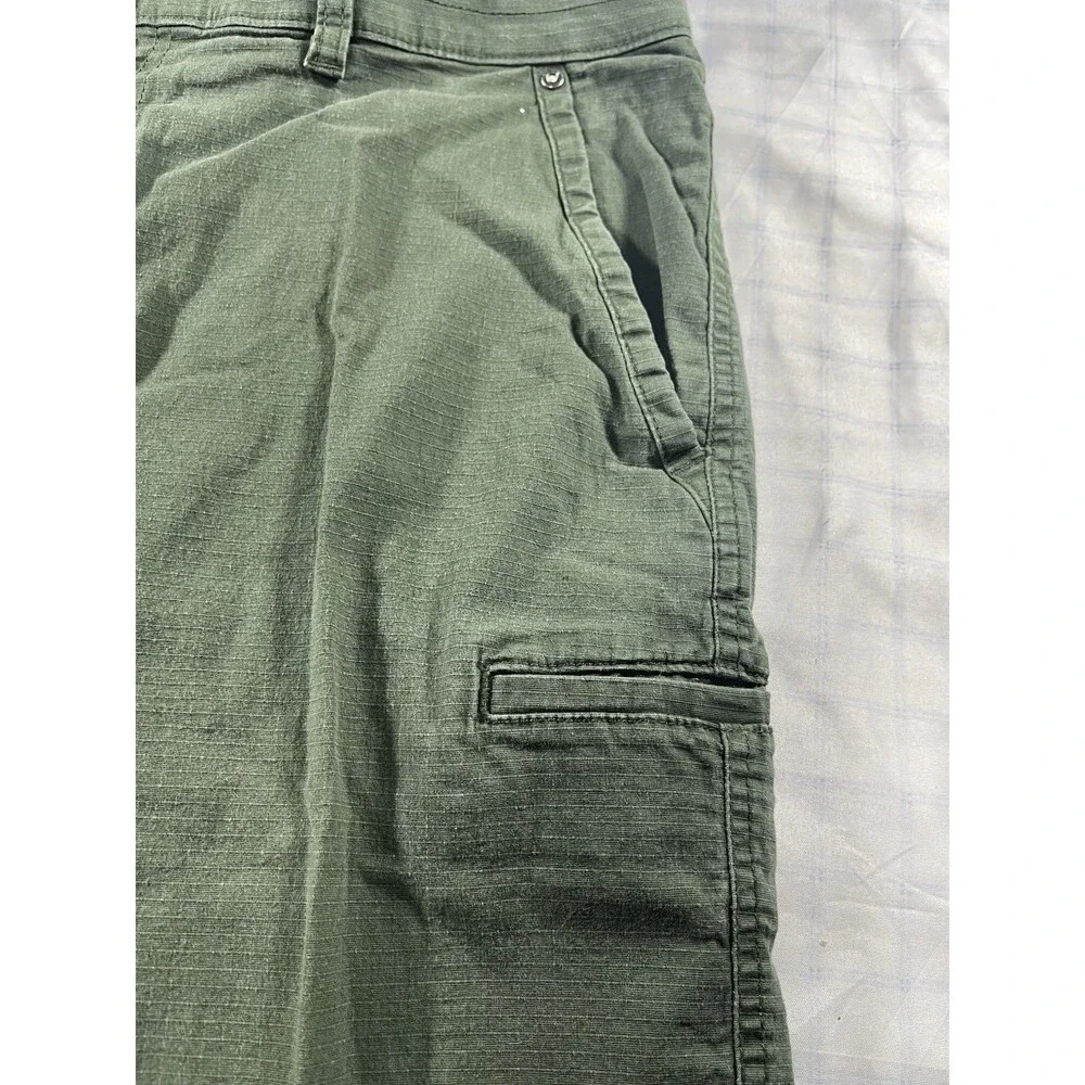 Weatherproof Men's Cargo Shorts Size 38 Ivy Green Cotton Stretch Ripstop